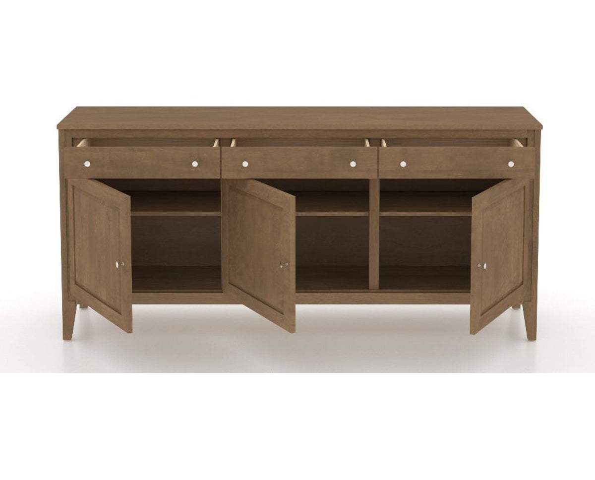 Canadel Buffet 7200 in 25 Pecan Washed, open view
