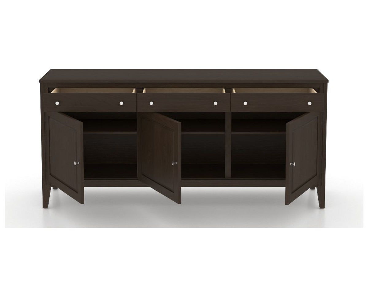Canadel Buffet 7200 in 59 Davy's Grey, open view