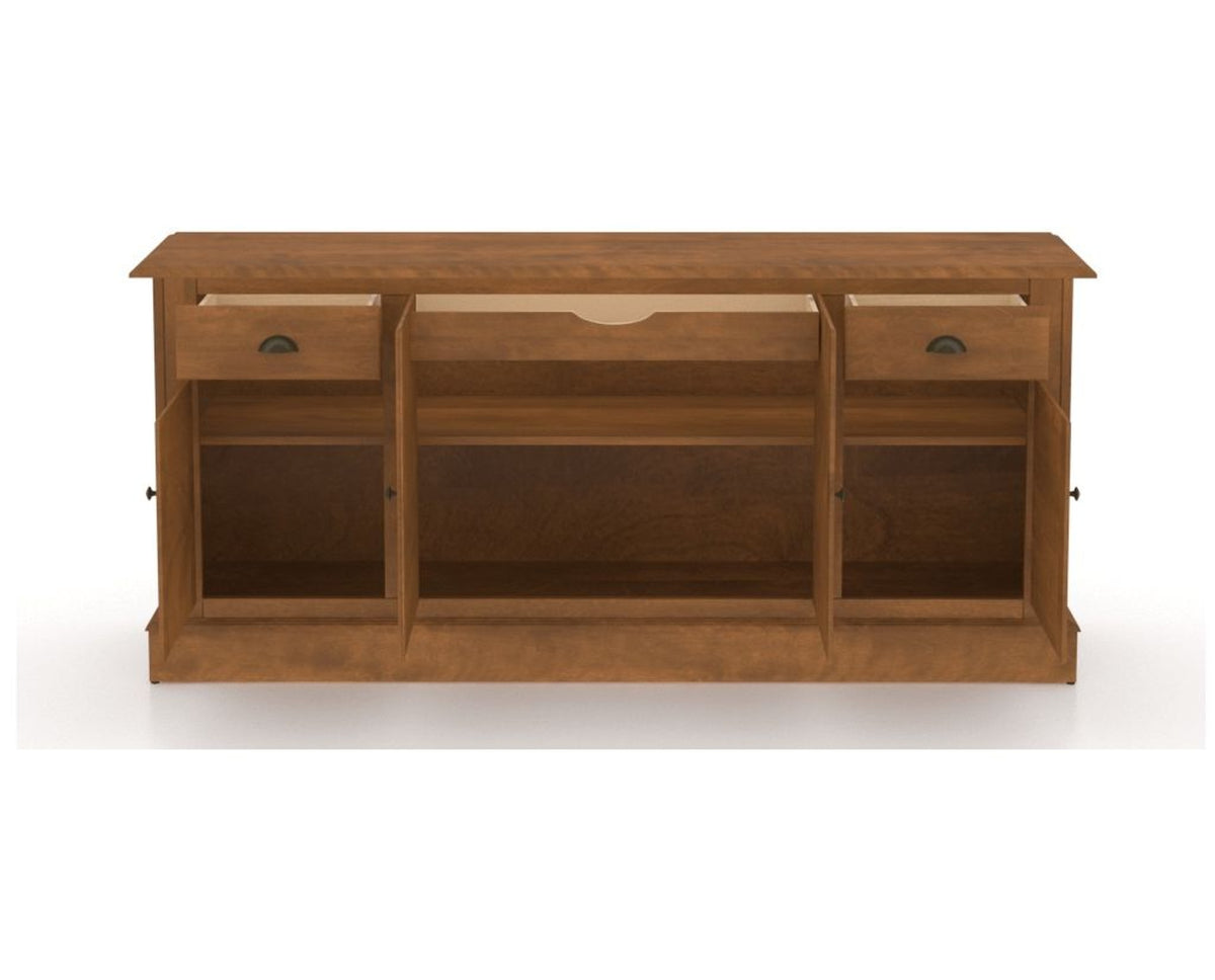 Canadel Buffet 7202 in Oak Washed, open view