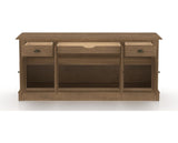 Canadel Buffet 7202 in 25 Pecan Washed, fully open view