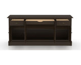 Canadel Buffet 7202 in 59 Davy's Grey, fully open view