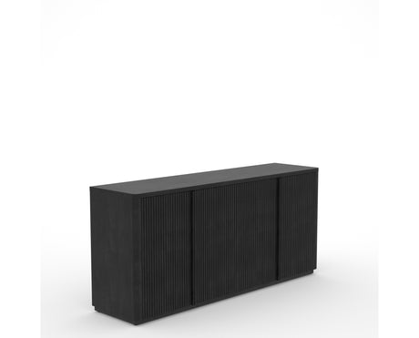 Canadel Modern Channel 76 Buffet in Dark Smoke, three-quarter view