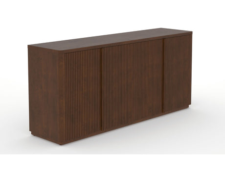 Canadel Modern Channel 76 Buffet in Cognac Washed, three-quarter view