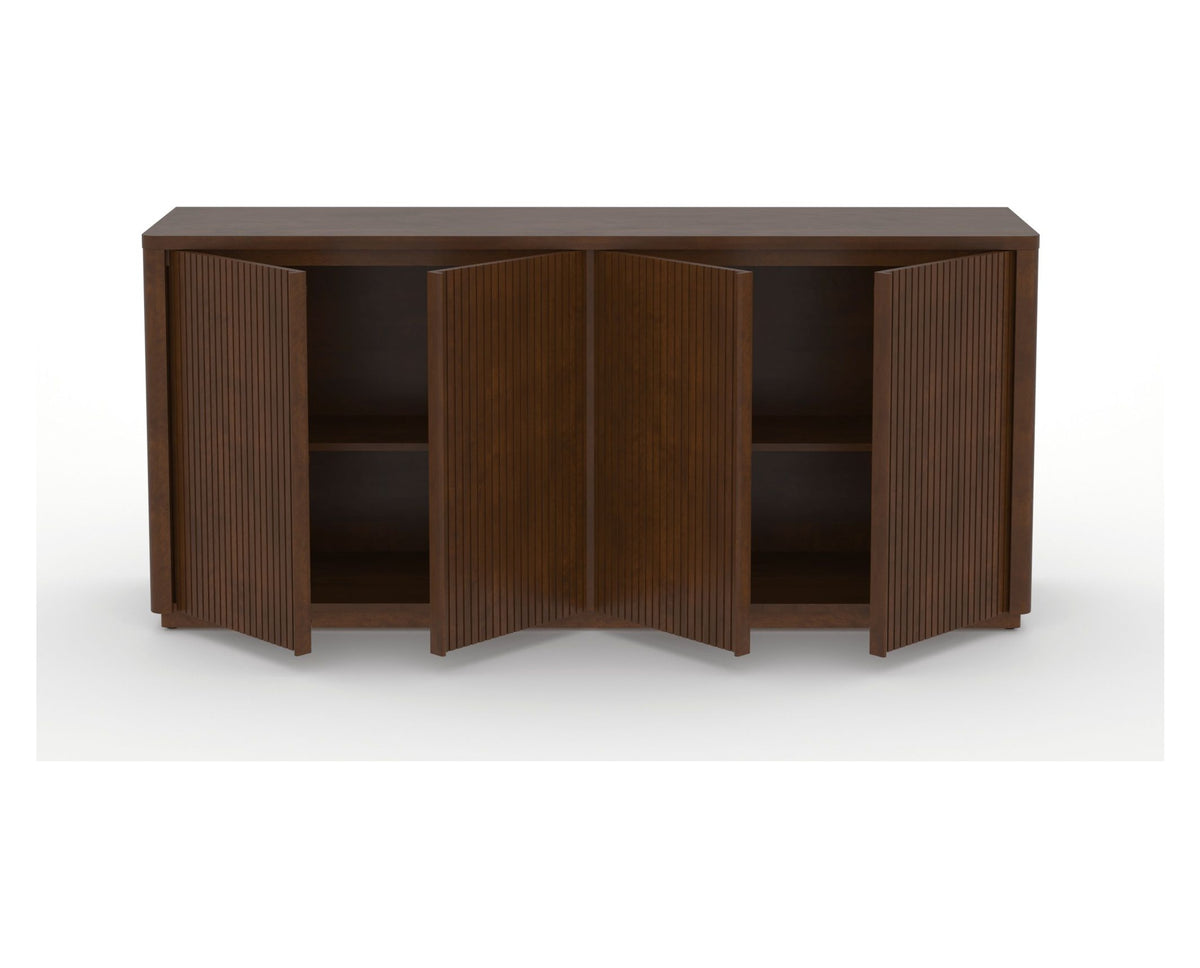 Canadel Modern Channel 76 Buffet in Cognac Washed, open view
