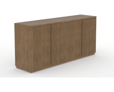 Canadel Modern Channel 76 Buffet in Pecan Washed, three-quarter view