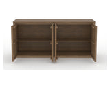 Canadel Modern Channel 76 Buffet in Pecan Washed, fully open view