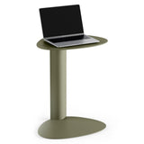 BDi Bink Laptop Stand / Side Table in Moss, on white