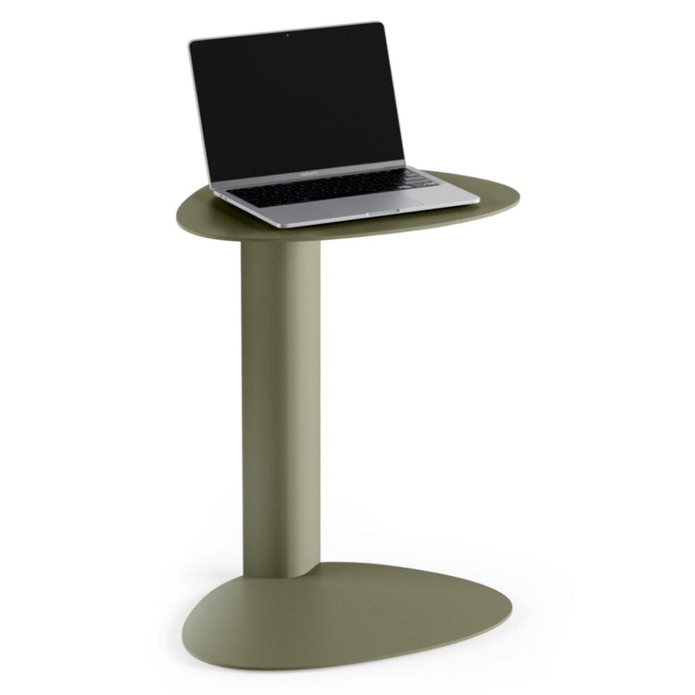 BDi Bink Laptop Stand / Side Table in Moss, on white