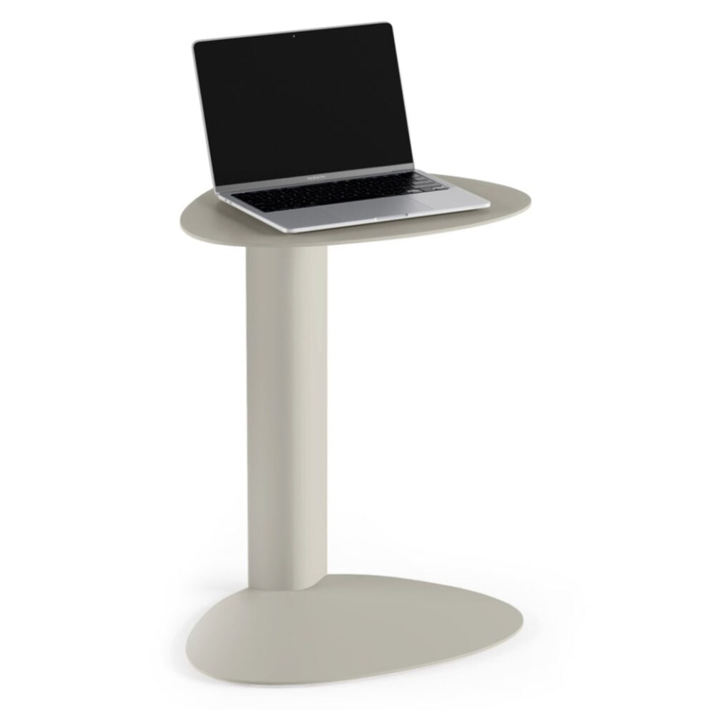BDi Bink Laptop Stand / Side Table in Stone, on white