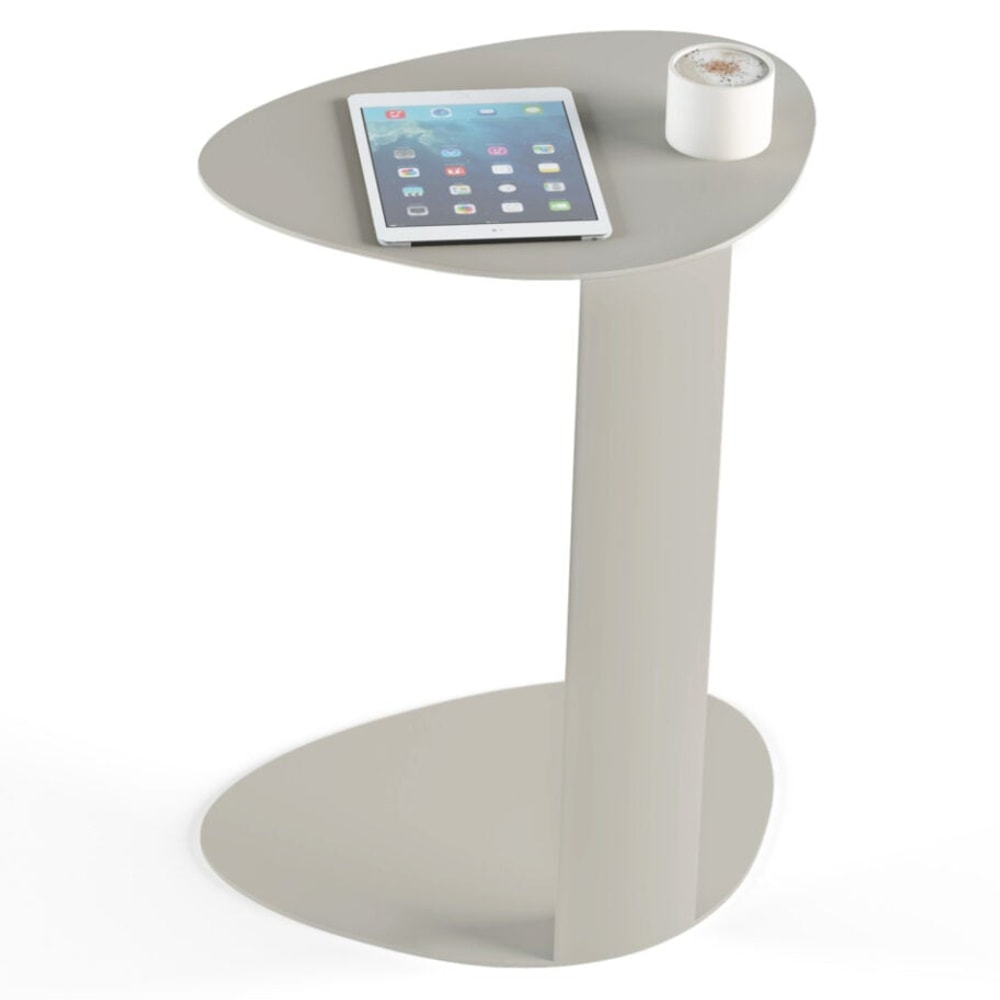 BDi Bink Laptop Stand / Side Table in Stone, on white