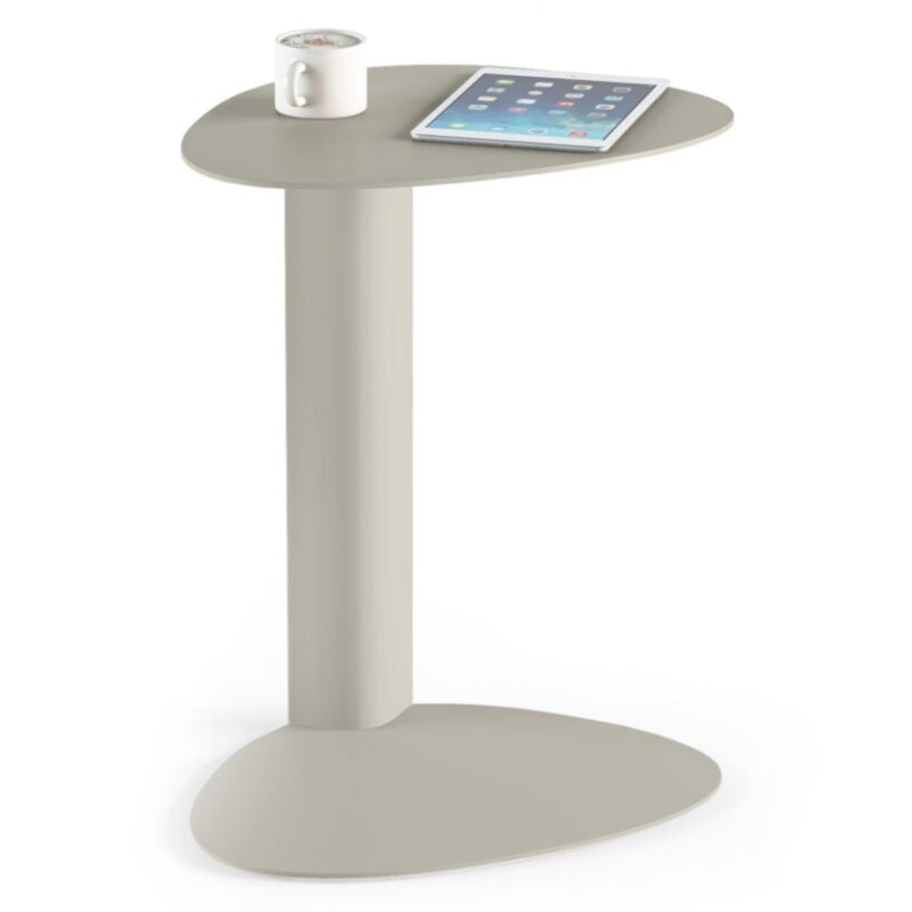 BDi Bink Laptop Stand / Side Table in Stone, on white