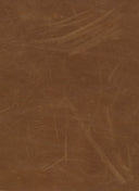 Brown textured fabric sample with two holes on a white background
