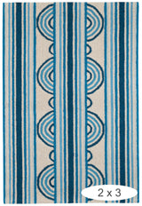 Button Hand Micro Hooked Wool Rug