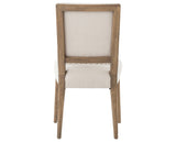 Dark Linen Fabric & Dark Nettlewood with Shoe Nail Iron | Kurt Dining Chair | Valley Ridge Furniture