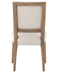 Dark Linen Fabric & Dark Nettlewood with Shoe Nail Iron | Kurt Dining Chair | Valley Ridge Furniture