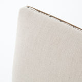 Dark Linen Fabric & Dark Nettlewood with Shoe Nail Iron | Kurt Dining Chair | Valley Ridge Furniture