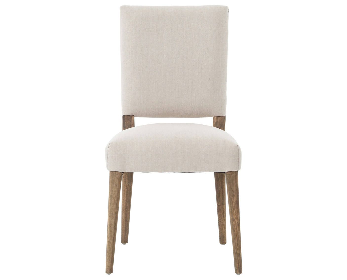 Dark Linen Fabric & Dark Nettlewood with Shoe Nail Iron | Kurt Dining Chair | Valley Ridge Furniture