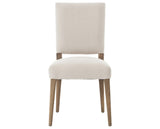 Dark Linen Fabric & Dark Nettlewood with Shoe Nail Iron | Kurt Dining Chair | Valley Ridge Furniture