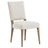 Dark Linen Fabric & Dark Nettlewood with Shoe Nail Iron | Kurt Dining Chair | Valley Ridge Furniture