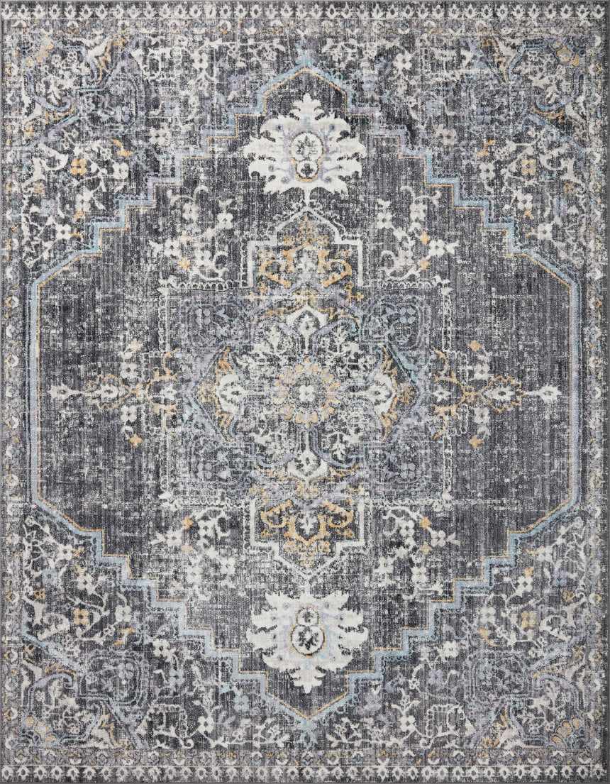 Cassandra Rug 02 | Charcoal / Gold