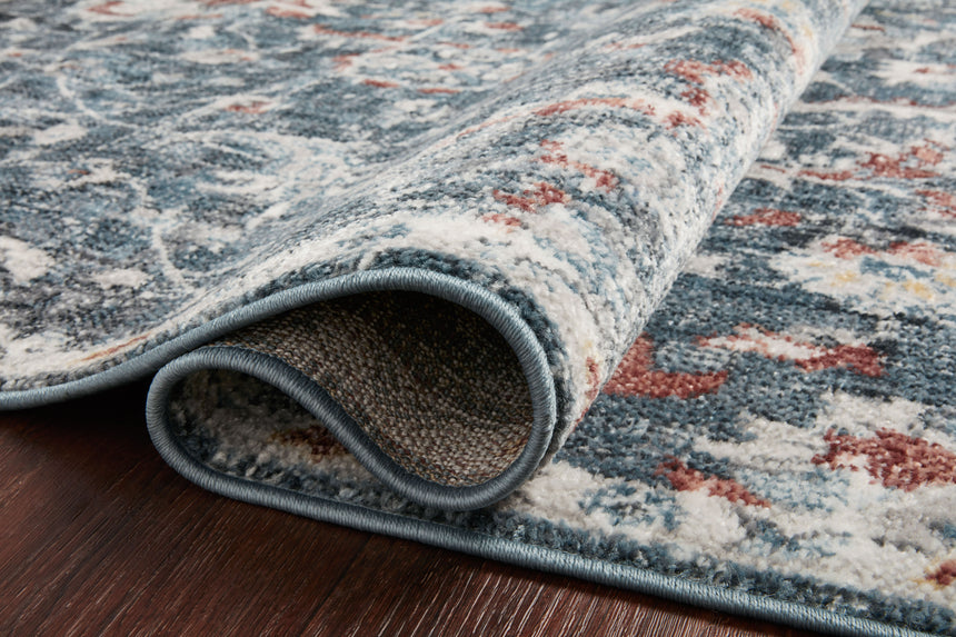 Cassandra Rug 04 | Blue / Rust