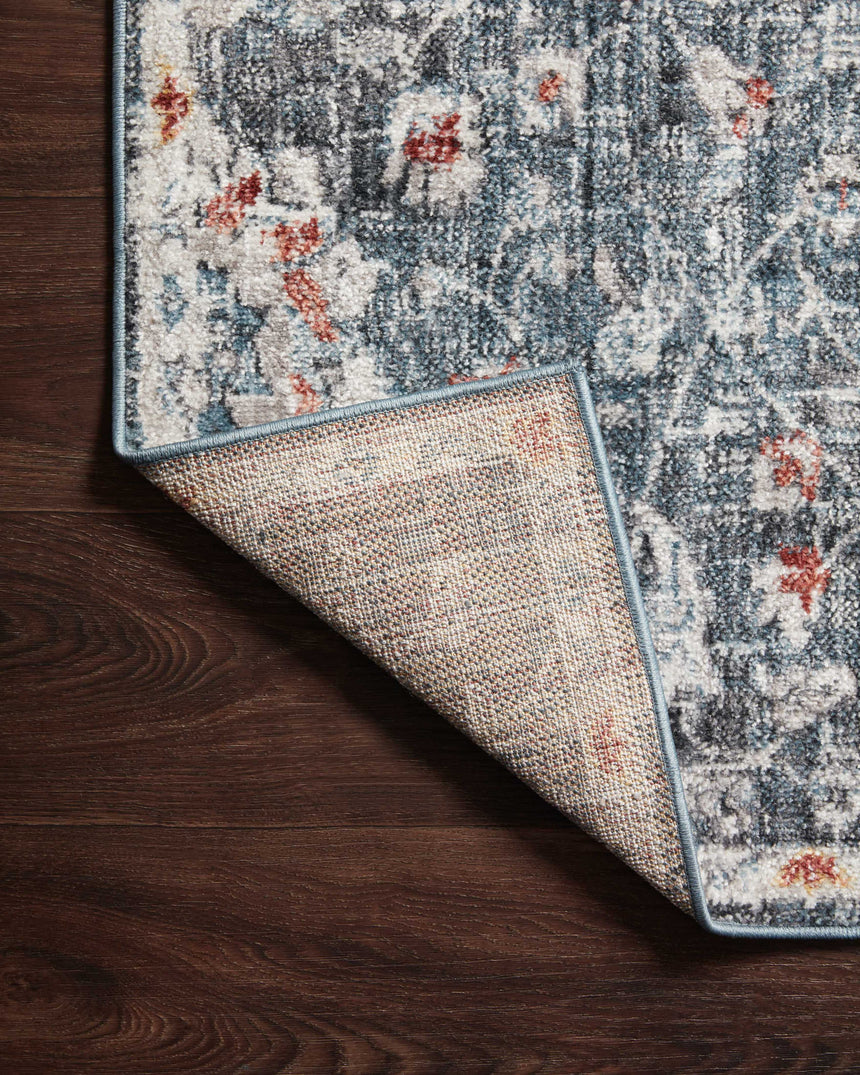 Cassandra Rug 04 | Blue / Rust