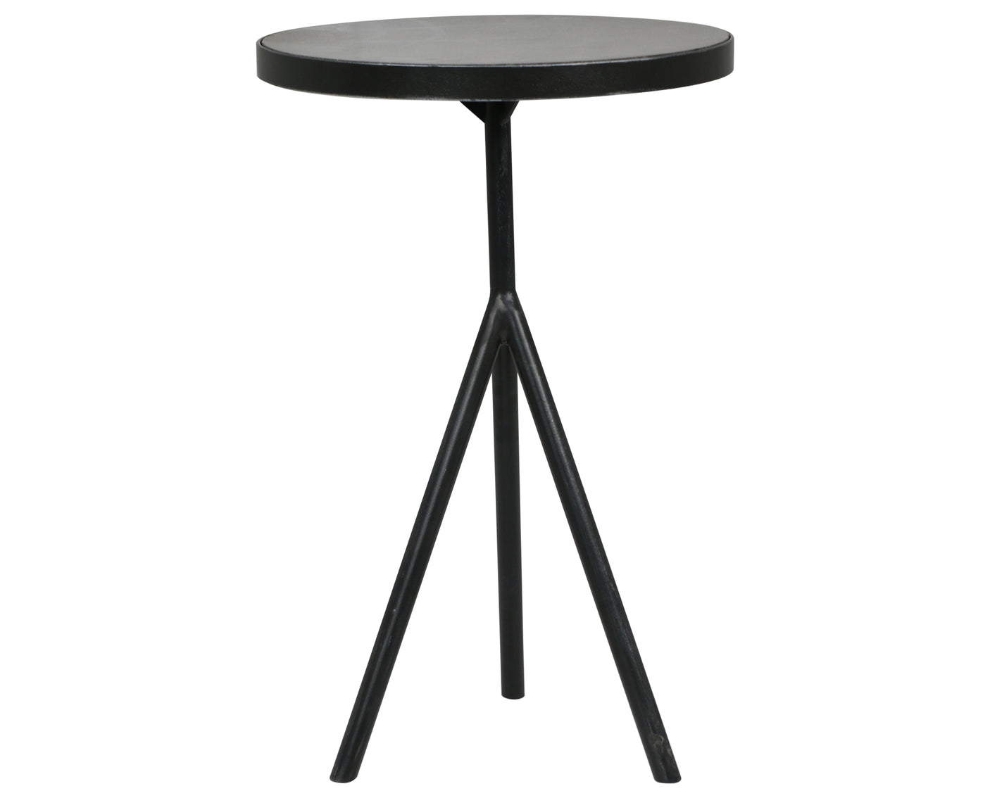 Bluestone with Powder Black Iron | Corin End Table | Valley Ridge Furniture