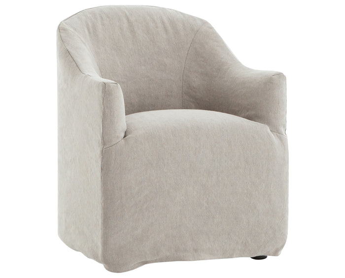 Heather Twill Stone Fabric | Cove Dining Chair | Valley Ridge Furniture