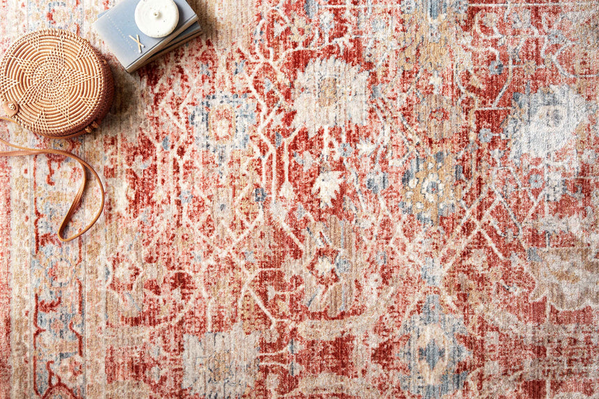 Claire Rug 01 | Red / Ivory