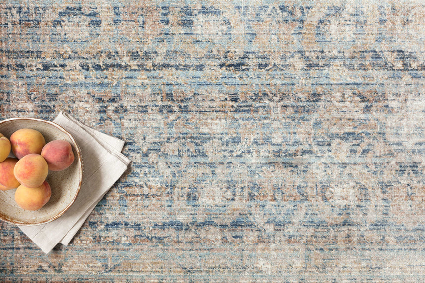 Claire Rug 03 | Ocean / Gold