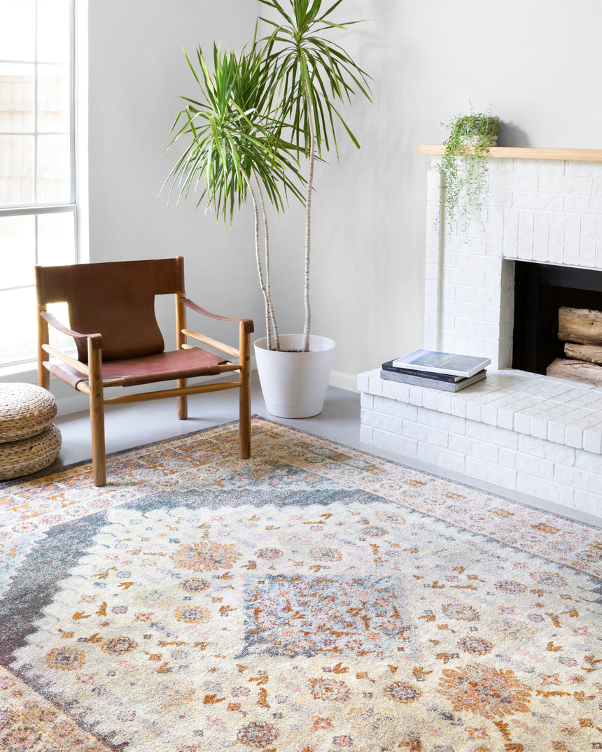 Clara Rug 07 | Pebble / Fiesta