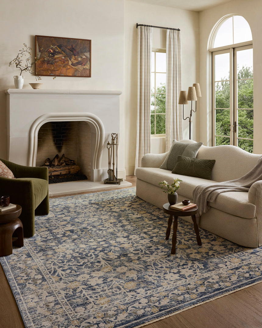 Clarisse Rug 05 | Blue / Beige