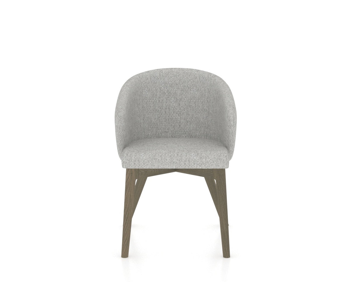 Canadel Downtown Point Dining Chair in Shadow, 7C Fabric, front view