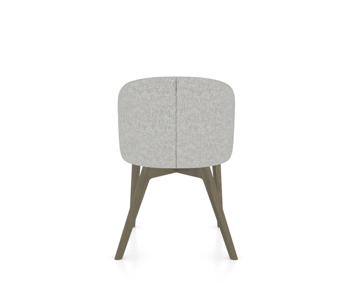 Canadel Downtown Point Dining Chair in Shadow, 7C Fabric, back view