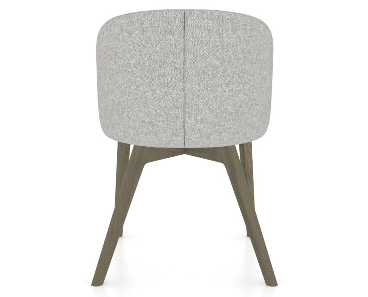 Canadel Downtown Point Dining Chair in Shadow, 7C Fabric, back view