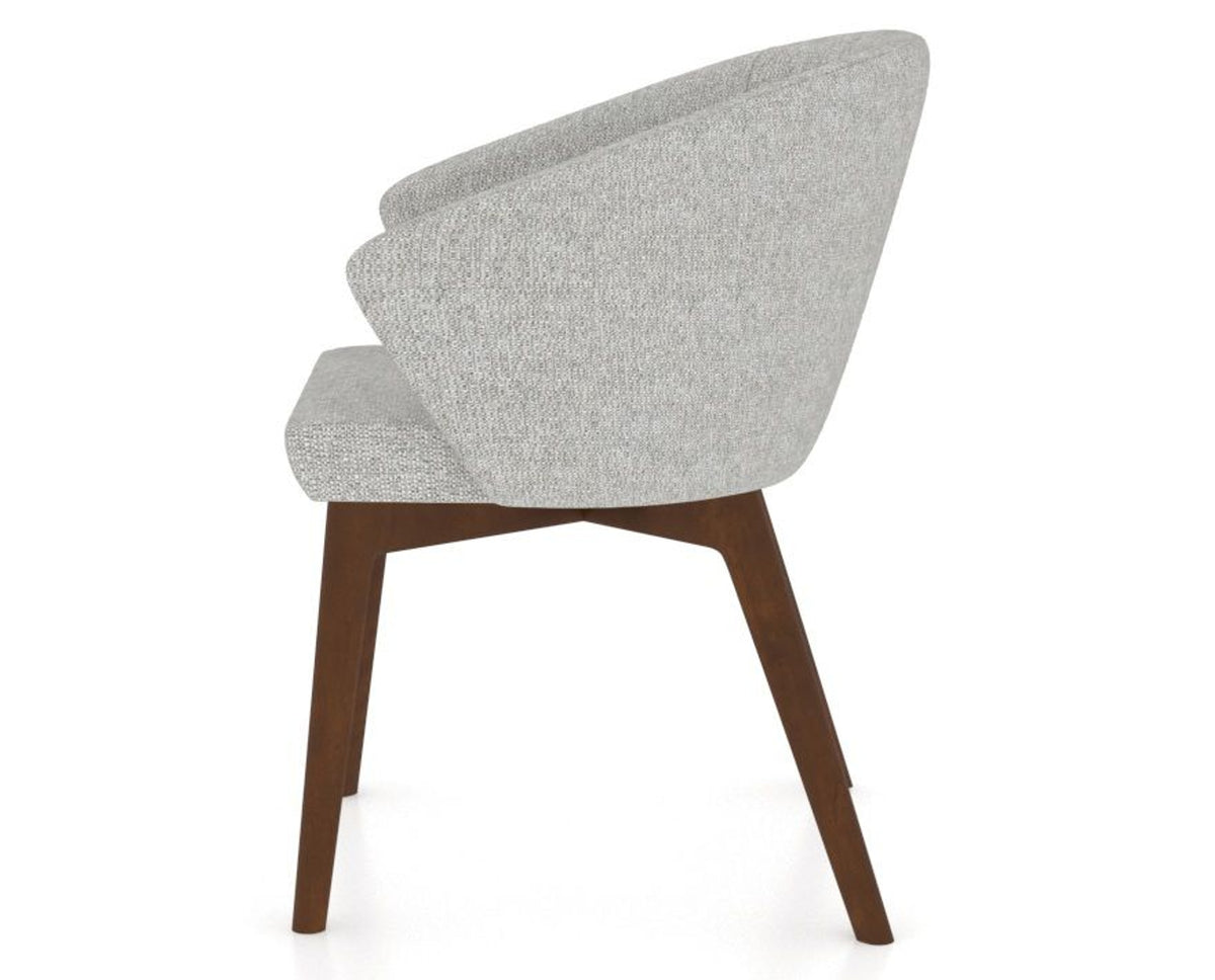 Canadel Downtown Point Dining Chair in Cognac Washed, 7C Fabric, side view