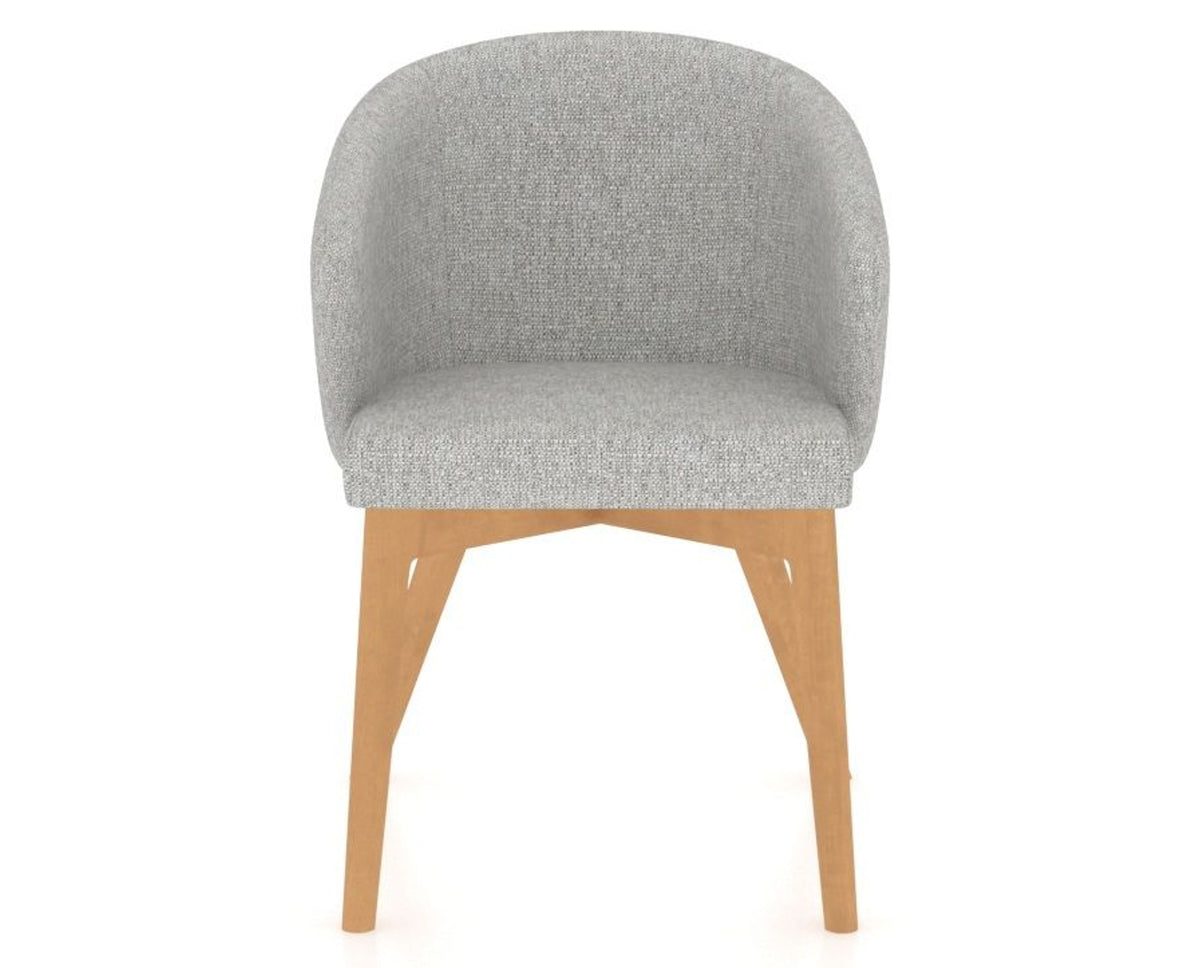 Canadel Downtown Point Dining Chair in Caramel Washed, 7C Fabric, front view