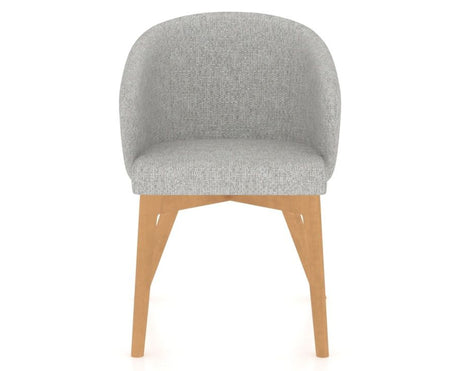 Canadel Downtown Point Dining Chair in Caramel Washed, 7C Fabric, front view