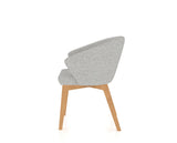 Canadel Downtown Point Dining Chair in Caramel Washed, 7C Fabric, side view
