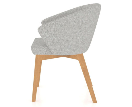 Canadel Downtown Point Dining Chair in Caramel Washed, 7C Fabric, side view