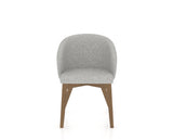 Canadel Downtown Point Dining Chair in Pecan Washed, 7C Fabric, front view