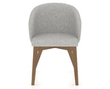 Canadel Downtown Point Dining Chair in Pecan Washed, 7C Fabric, front view