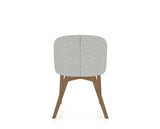 Canadel Downtown Point Dining Chair in Pecan Washed, 7C Fabric, back view