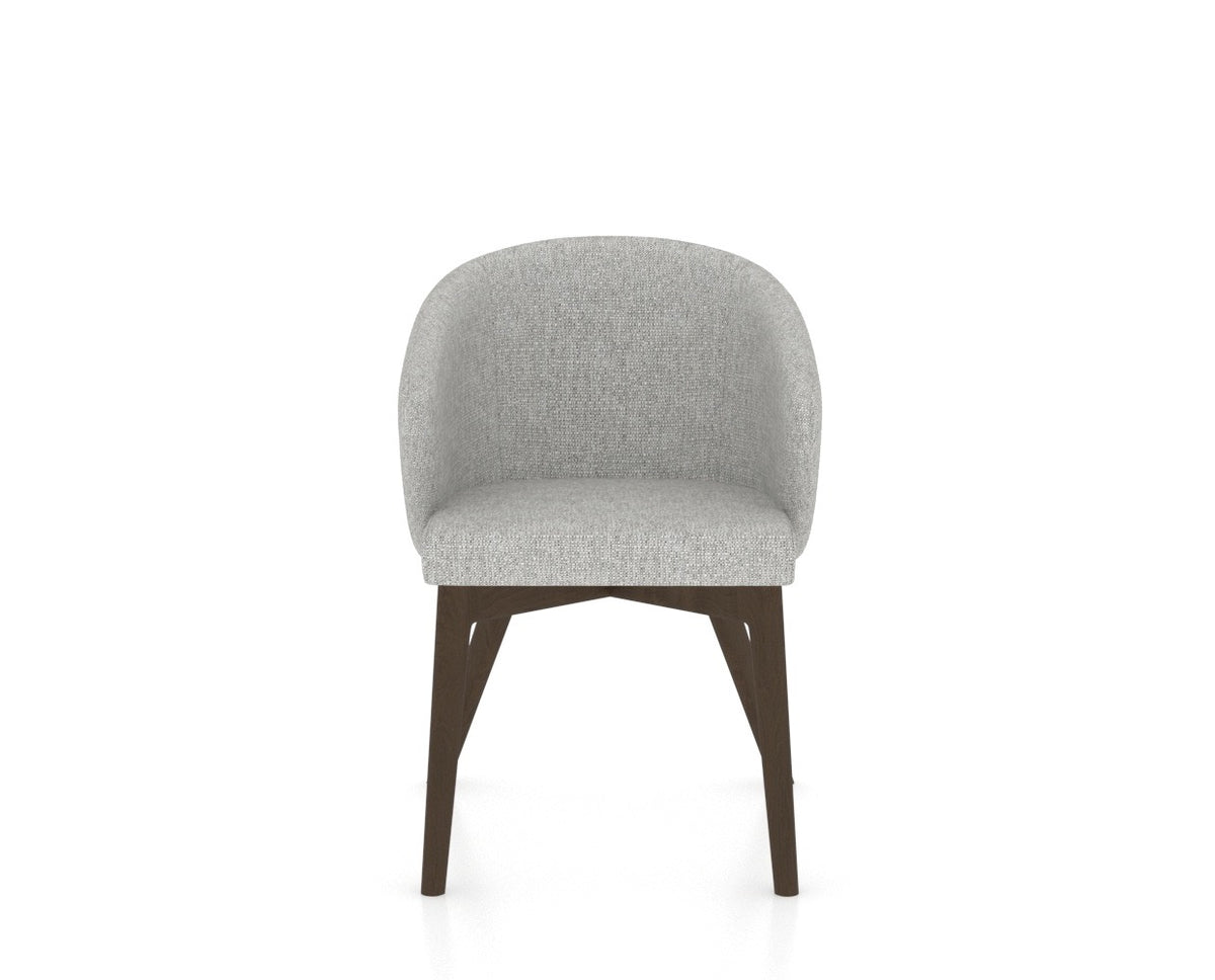 Canadel Downtown Point Dining Chair in Hazelnut Washed, 7C Fabric, front view