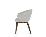 Canadel Downtown Point Dining Chair in Hazelnut Washed, 7C Fabric, side view