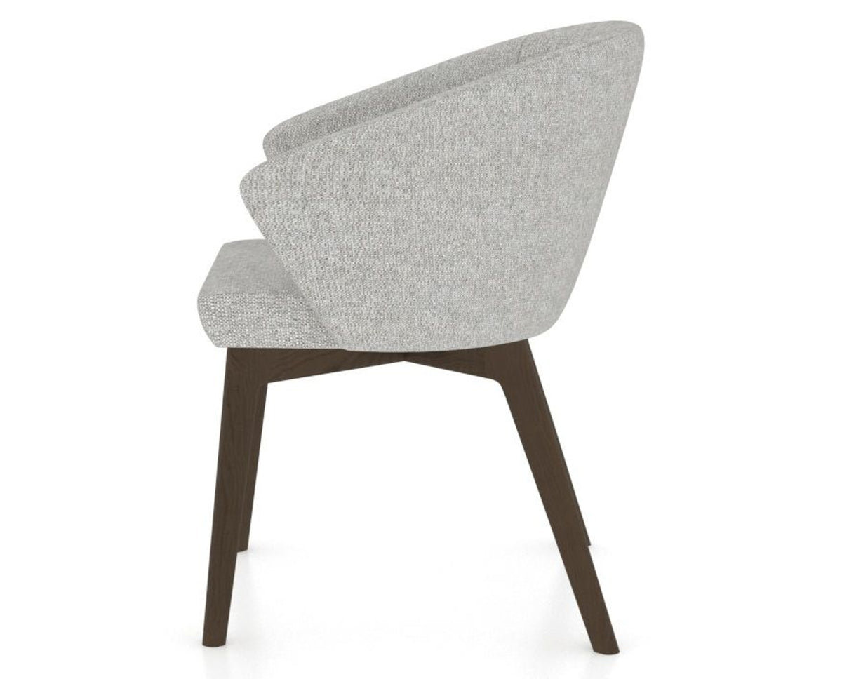Canadel Downtown Point Dining Chair in Hazelnut Washed, 7C Fabric, side view