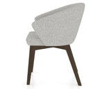 Canadel Downtown Point Dining Chair in Hazelnut Washed, 7C Fabric, side view
