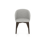 Canadel Downtown Point Dining Chair in Davy's Grey, 7C Fabric, front view