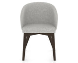 Canadel Downtown Point Dining Chair in Davy's Grey, 7C Fabric, front view