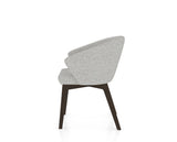 Canadel Downtown Point Dining Chair in Davy's Grey, 7C Fabric, side view